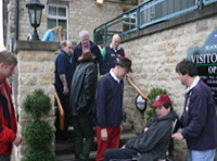 Jonny up the Steps